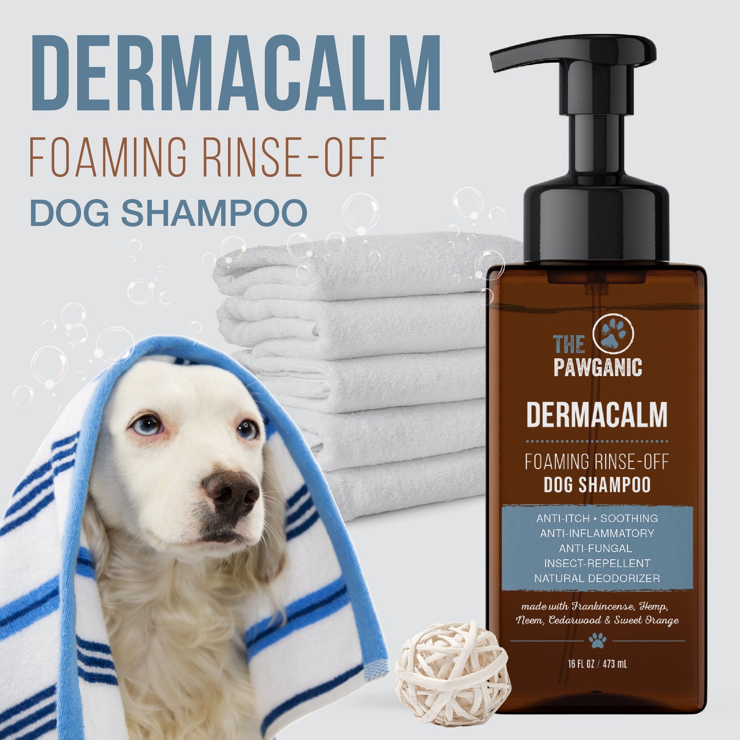 DERMACALM - FOAMING RINSE-OFF DOG SHAMPOO