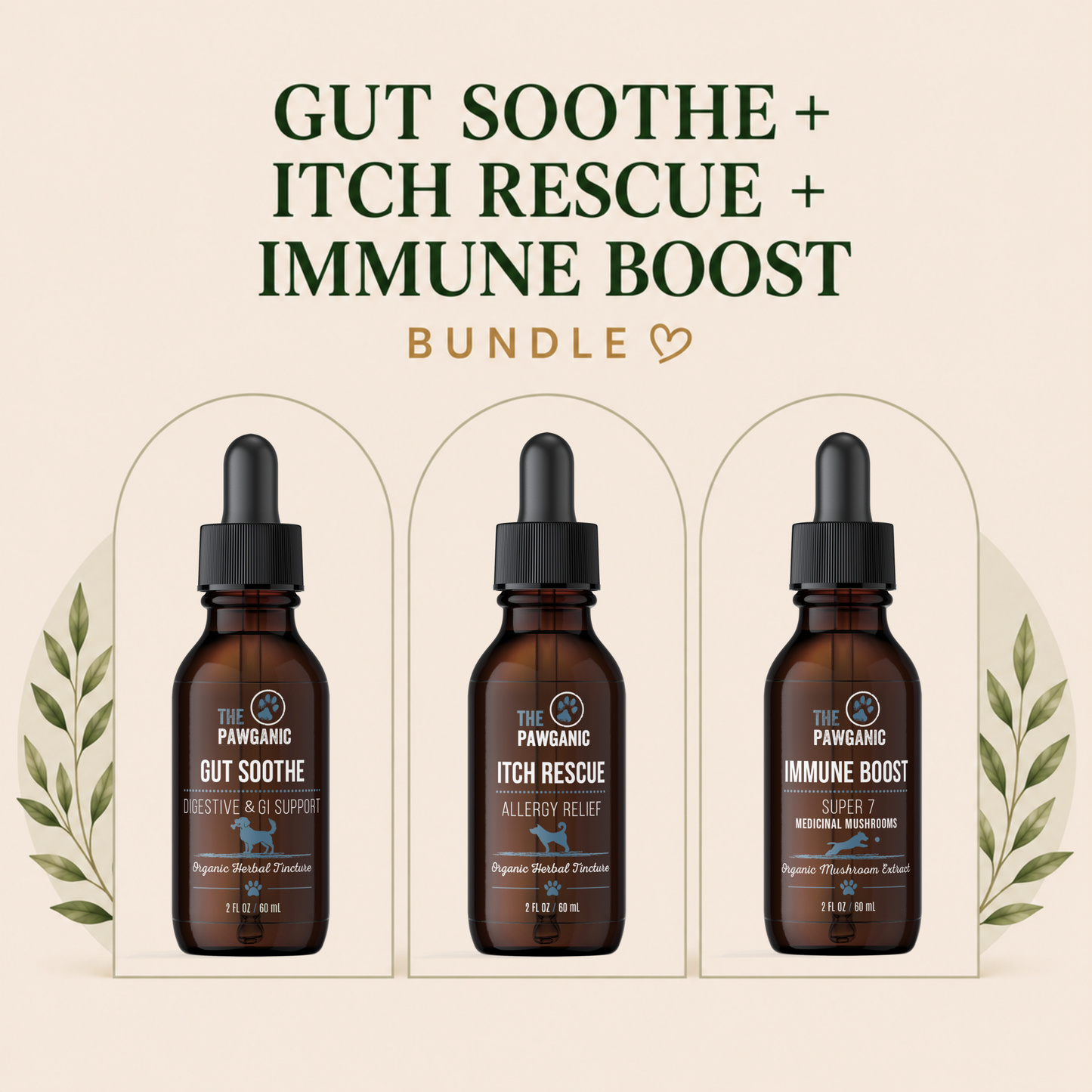 Dog Allergy & Itch Relief Bundle – Gut + Immune Support Trio
