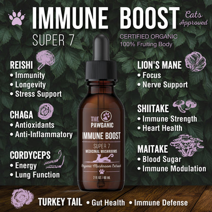 IMMUNE BOOST - SUPER 7 MUSHROOMS - CATS